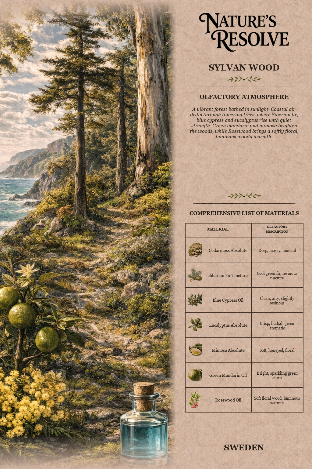 Sylvan Wood composition card